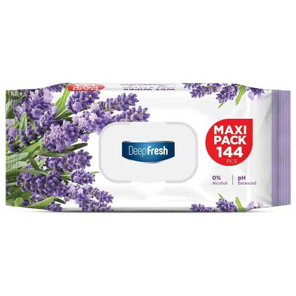 Deep Fresh Maxi Pack Lavanta 144 Yaprak Islak Mendil