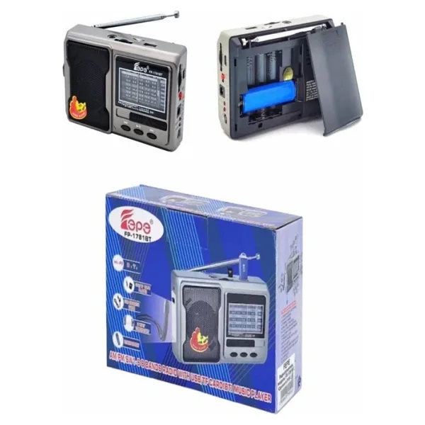 Deprem Çantasına Uygun Taşınabilir El Fenerli 8 Bandlı Radyo Bluetooth Usb Tf Kart Destekli Fm Radyo