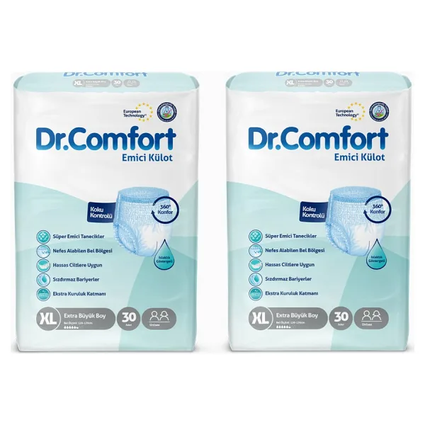 Dr.Comfort Emici Külot Ekstra Büyük Boy XL 30'lu 2 Adet Hasta Bezi