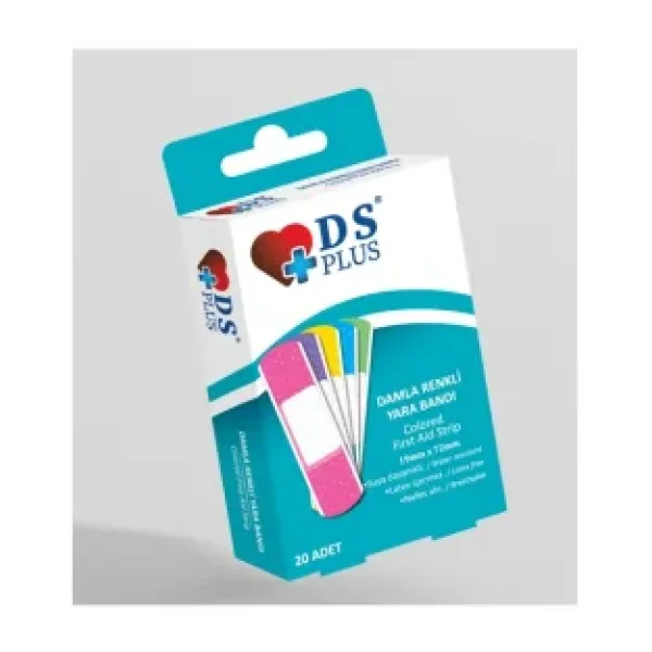 DS Plus Renkli Su Geçirmez 20'li Yara Bandı