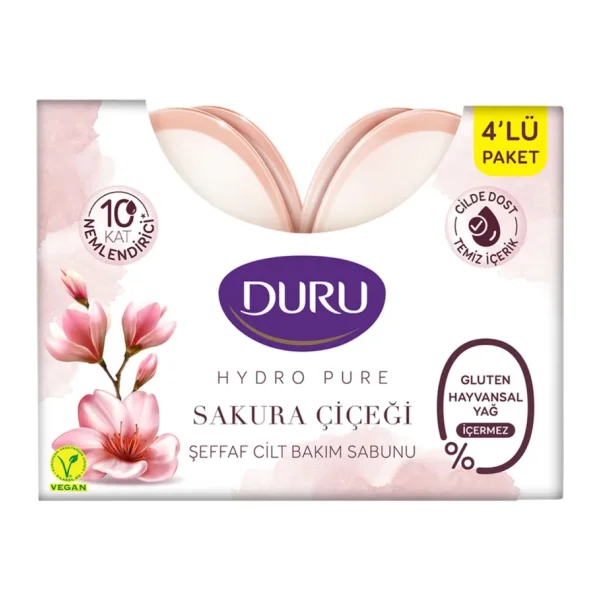Duru Hydro Pure Sakura Çiçeği 4x135 gr Sabun