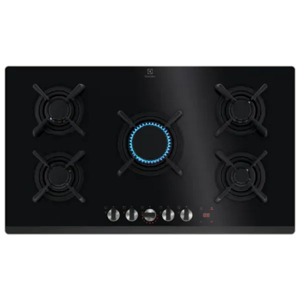 Electrolux Kgg953753k Steppower Flamelight Verticalflame Siyah Ankastre Ocak
