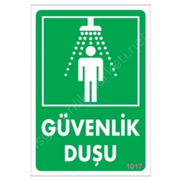 Güvenlik Duşu Uyarı Levhası 17,5x25 KOD:1017