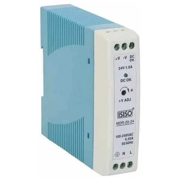 IMDR-20-05 - 20W 5VDC 3A Raya Montajlı Güç Kaynağı