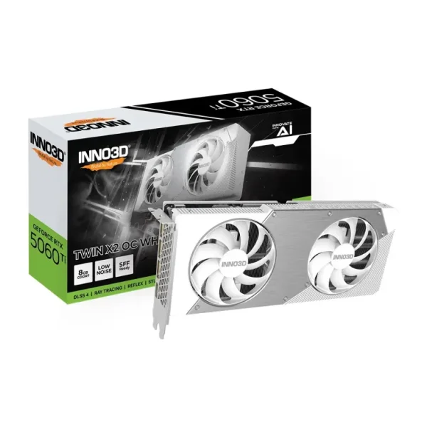 Inno3D GeForce RTX5060Ti 8GB Twin X2 OC White 128Bit GDDR7 Ekran Kartı N506T2-08D7X-193075W