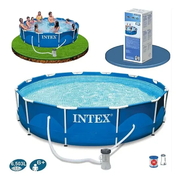 İntex 28212 Prefabrik Aile Havuzu 366x76cm Devir Daim Filtreli
