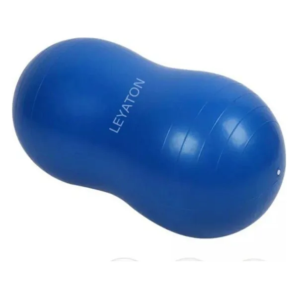 Leyaton Pilates Topu Fıstık Top Egzersiz Pilates Topu Mavi +Pompa