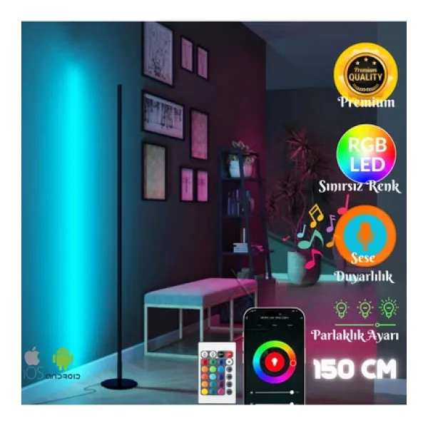 neeko Valör Telefon Ve Kumanda Kontrollü - Oda Aydınlatma Sistemi Full Rgb - 150 Cm