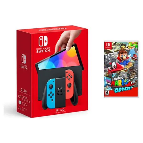 Nintendo Switch OLED Yeni Nesil Konsol 64GB + Super Mario Odyssey Oyunlu Bundle