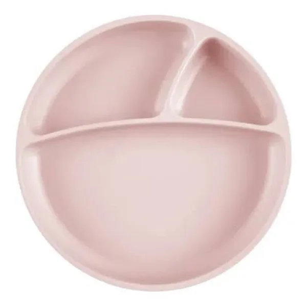 OiOi Vakum Tabanlı Silikon Tabak - Pembe