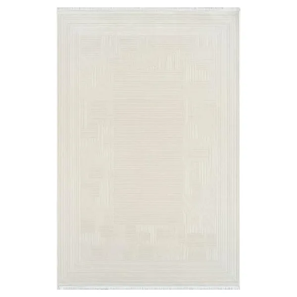 Pierre Cardin Beverly BF04B Krem Akrilik Yumuşak Dokulu Modern Çizgili Halı KREM 80 x 150