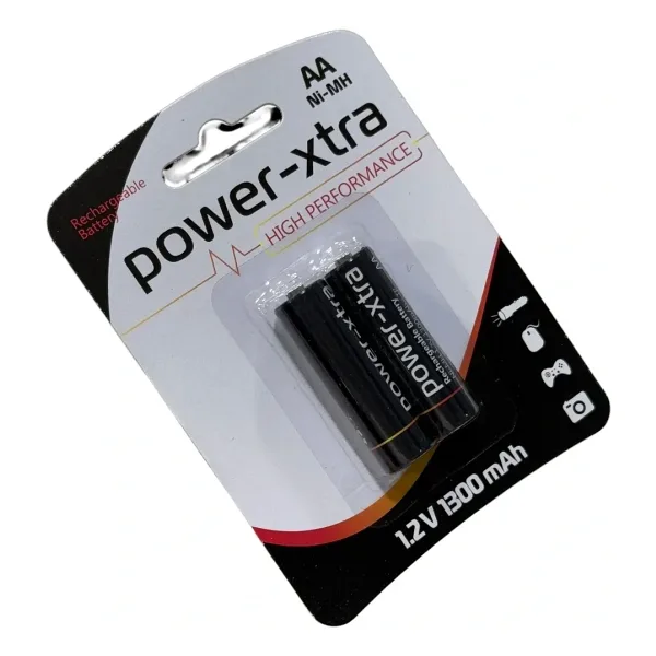Power-Xtra AA 1300mAh 1.2V Ni-Mh Şarj Edilebilir Pil - 2'li Blister