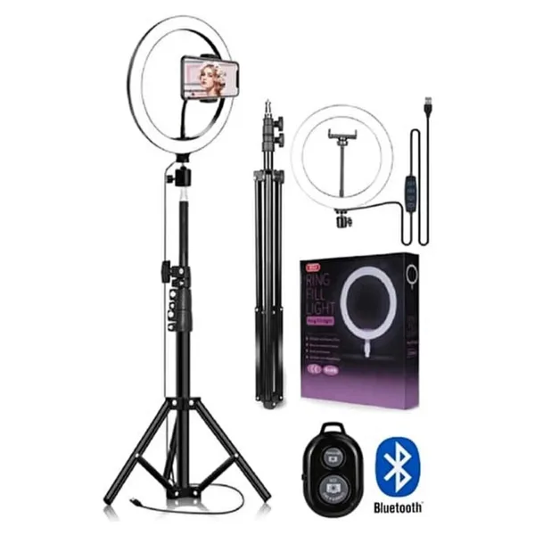 Protonust Kumandalı Youtuber Tiktok Çekim Işık Telefon Tutucu Makyaj Işığı Ring Light 10 Inç 2.1 M Tripod