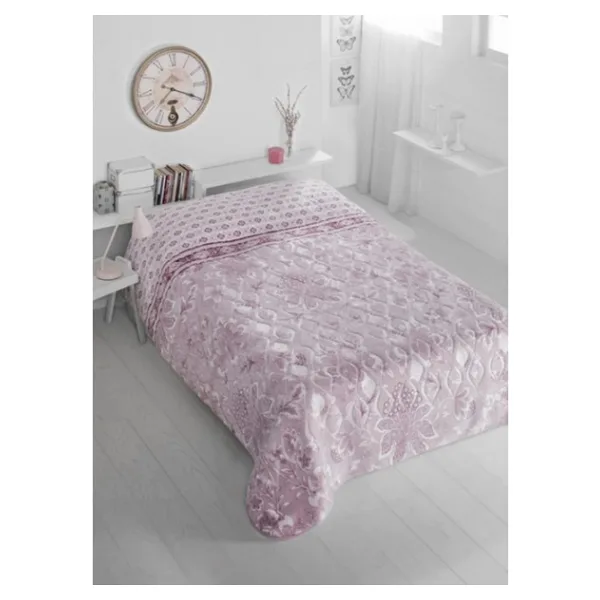 Sarar Viyola Polyester Tek Kişilik Battaniye - Mor - 160 x 220 cm