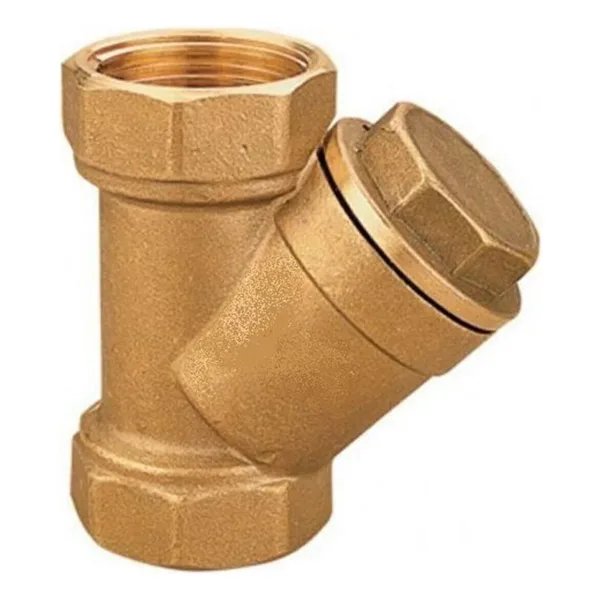 Sarı Metal Dişli Y Tipi Pislik Tutucu Filtre 1+1/2 İnc (50'Lik)