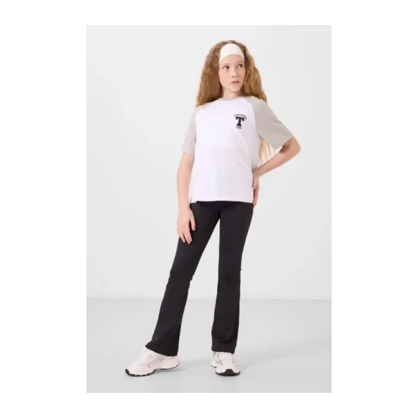 Siyah Esnek Standart Fit Basic Performans İspanyol Paça Kız Çocuk Tayt - 75193