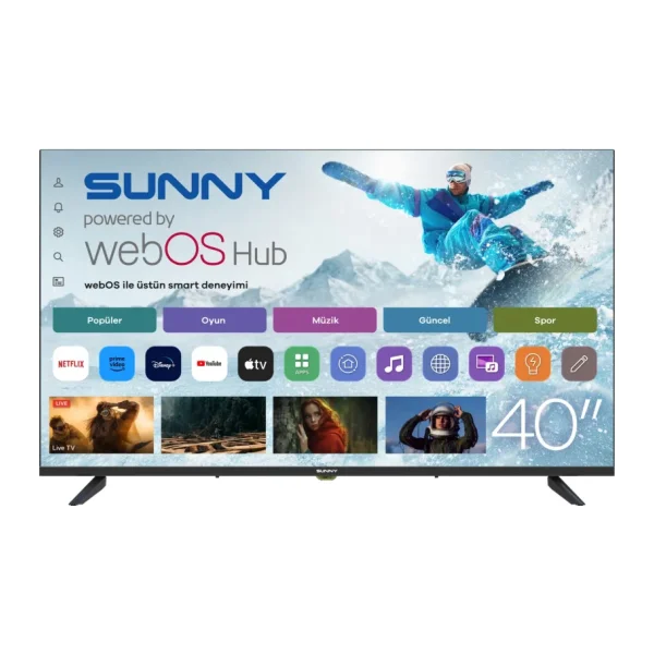 Sunny SN40LEDM-W02S Full HD 40" 102 Ekran Uydu Alıcılı webOS Smart LED TV