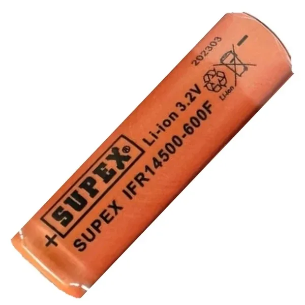 Supex Ifr14500 3.2v 600mah Li-ion Şarjlı Pil Başsız