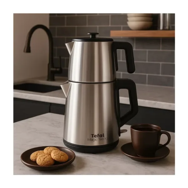 Tefal Xl Kapasite Inox Paslanmaz Çelik Gövdeli 1650 Watt Çay Makinesi + Mutfak Tartısı Hediyeli