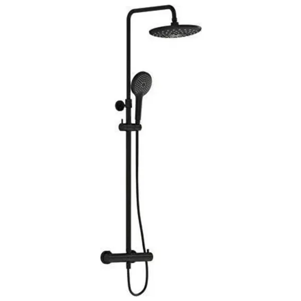 VitrA AquaHeat Bliss 240 A4720536 2F Termostatik Siyah Duş Sistemi