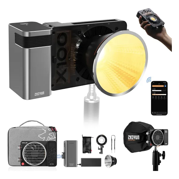 Zhiyun MOLUS X100 Bi-Color Pocket COB Monolight Pro Kit