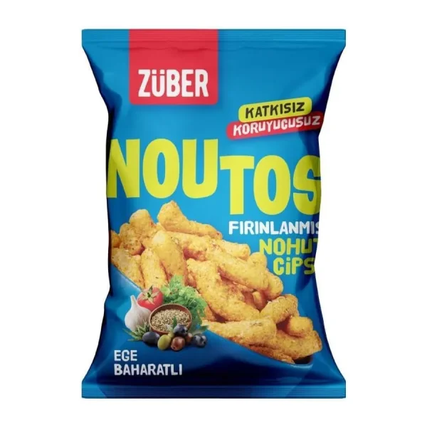 Züber Noutos Ege Baharatlı Fırınlanmış Nohut Cipsi 55 gr 15'li