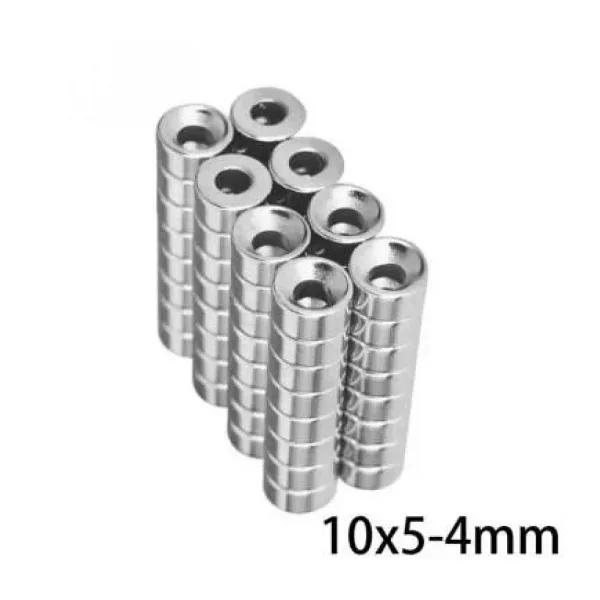 10X5-4Mm Havşa Delikli Neodyum Güçlü Mıknatıs - Neodim Magnet