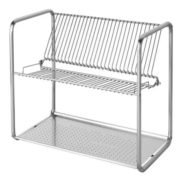 2 Katlı Bulaşık Sepeti IKEA Paslanmaz Çelik Bulaşıklık 27x50 cm