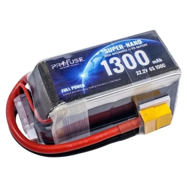 22.2V 6S 1300mAh 100C Lipo Batarya