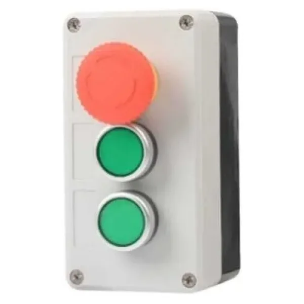 Acil Stop ve İkili Yeşil Push Buton Kutusu