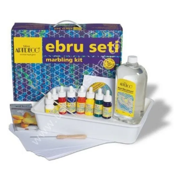 Artdeco Ebru Başlangıç Seti 8 renk x 30 ml Klasik şişe