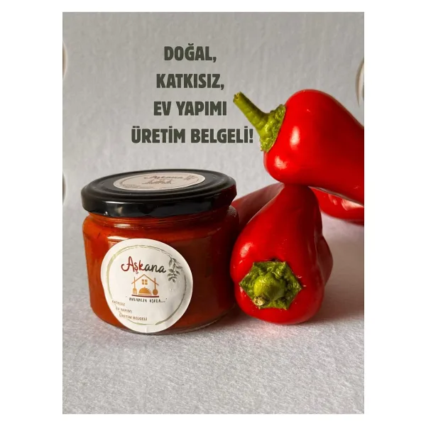 Aşkana Lutenitsa- Doğal, Katkısız, Ev Yapımı Ve Üretim Belgeli Balkan Sosu, Kahvaltılık Sos-300 Grx1 Adet