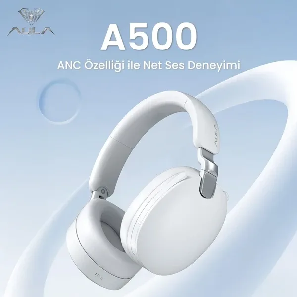 Aula A500 Beyaz USB Kablolu/Kablosuz Kulak Üstü Oyuncu Kulaklığı