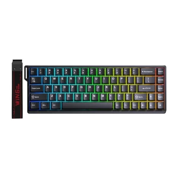 Aula WIN68 HE RGB %65 TKL GrayWood Magnetic Switch Kablolu Mekanik Oyuncu Klavyesi