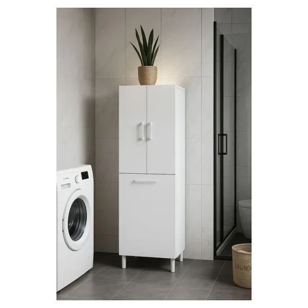 Azzuri Furniture Asya Kirli Çamaşır Sepetli Banyo Kiler Oyuncak Çok Amaçlı Dolap Azr-10-11