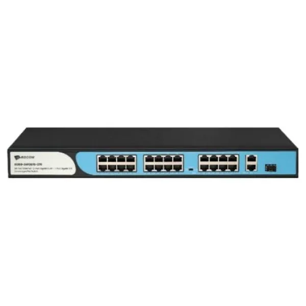 BDCOM S1200-24P2G1S 24 PORT 10/100 24 PORT POE 2 PORT UPLINK + 1 SFP 370W YONETILEMEZ RACK MOUNT SWITCH