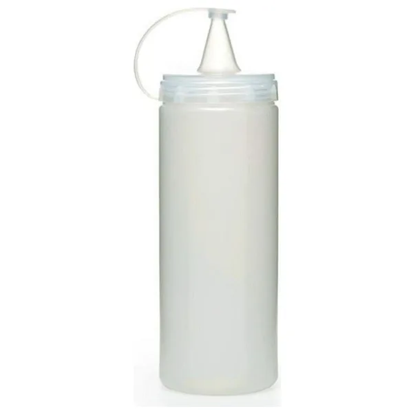 Buffer Şeffaf Kapaklı Sızdırmaz Yağlık Sosluk Şişesi Plastik yağdanlık 400 Ml. AP-9028 - Beyaz