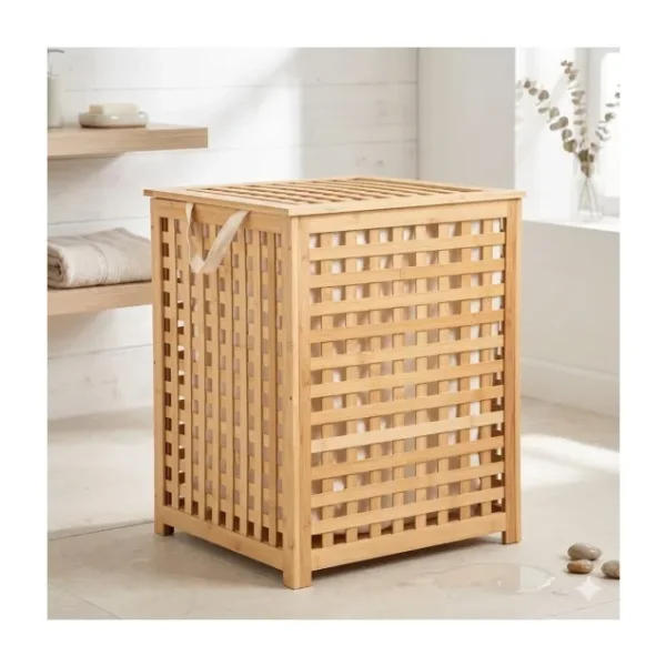Chakra Bambu M Natural 62x45x45 cm Çamaşır Sepeti