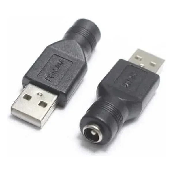 Dişi 5.5mm x 2.5mm - Erkek Usb A 2.0 Dönüştürücü