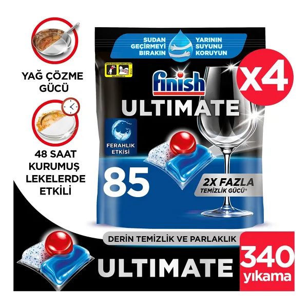 Finish Quantum Ultimate Bulaşık Makinesi Tableti 85'li 4 Adet