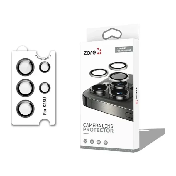 Galaxy S25 Ultra Zore Cl-12 Premium Safir Parmak İzi Bırakmayan Anti-Reflective Kamera Lens Koruyucu