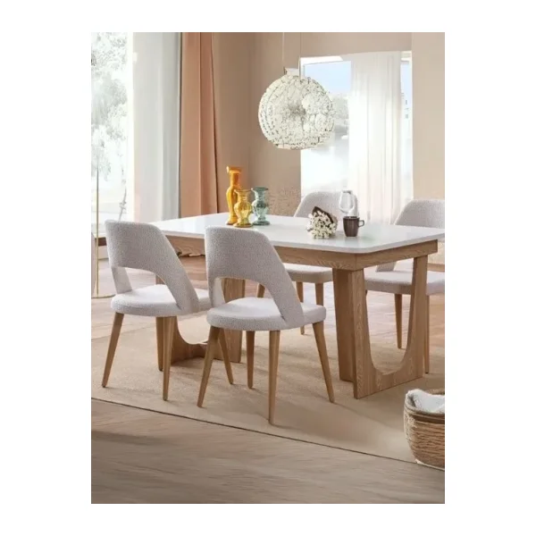 Gazzini Furniture Norveç Natural İskandinav Ahşap Sandalye