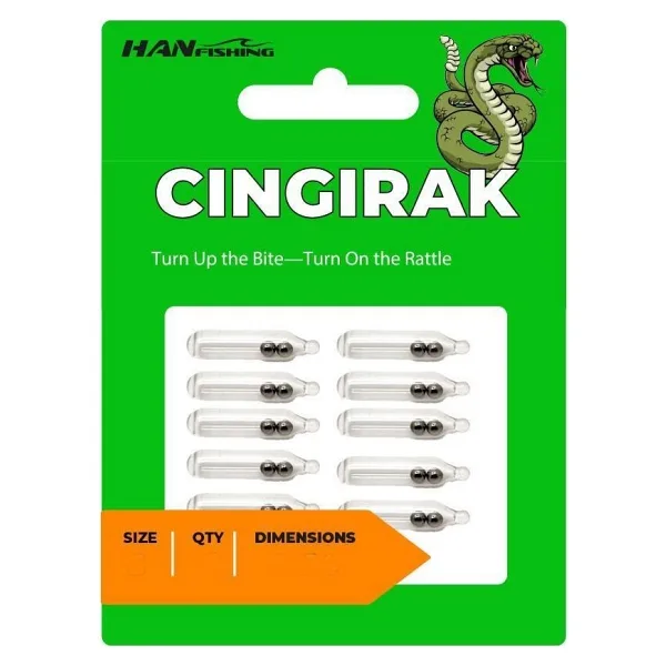 Hanfish Cıngırak - Silikon Ses Tüpü - Çok Renkli