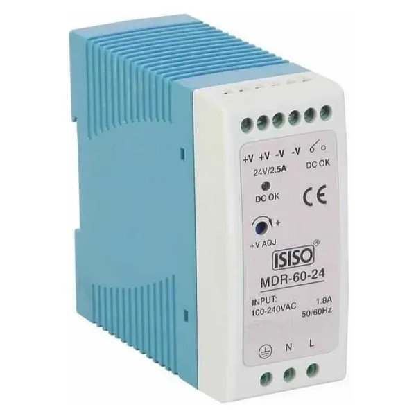 IMDR-60-24 - 60W 24VDC 2.5A Raya Montajlı Güç Kaynağı