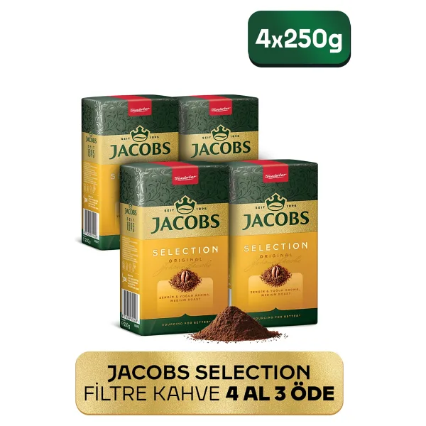 Jacobs Selection Filtre Kahve 250 gr 4'lü