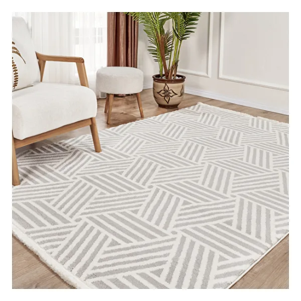 Kaşmir Halı 7/24 Plushy Tova Gray 80x150 cm