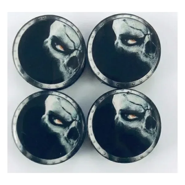 Kuru Kafa Ghost Damla Geçme Jant Göbek Kapağı 4'Lü Set 55/58Mm Siyah
