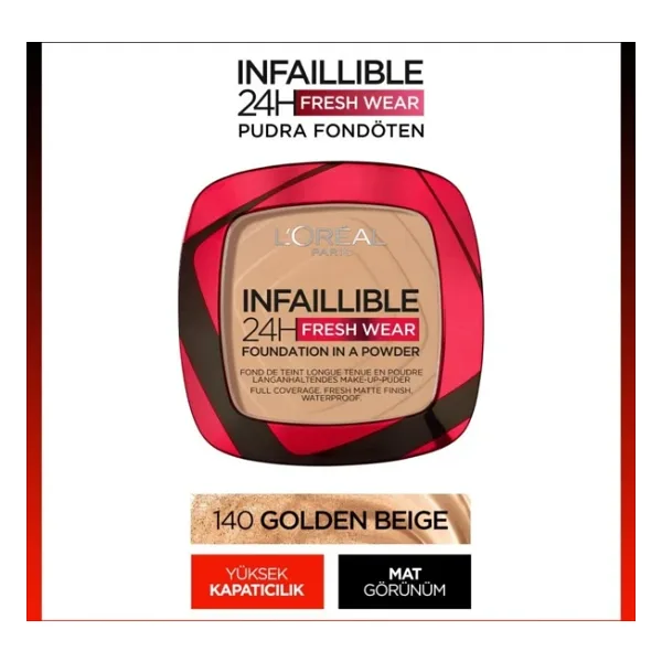 L'Oreal Paris Infaillible 24h Fresh Wear 9 gr Pudra Fondöten