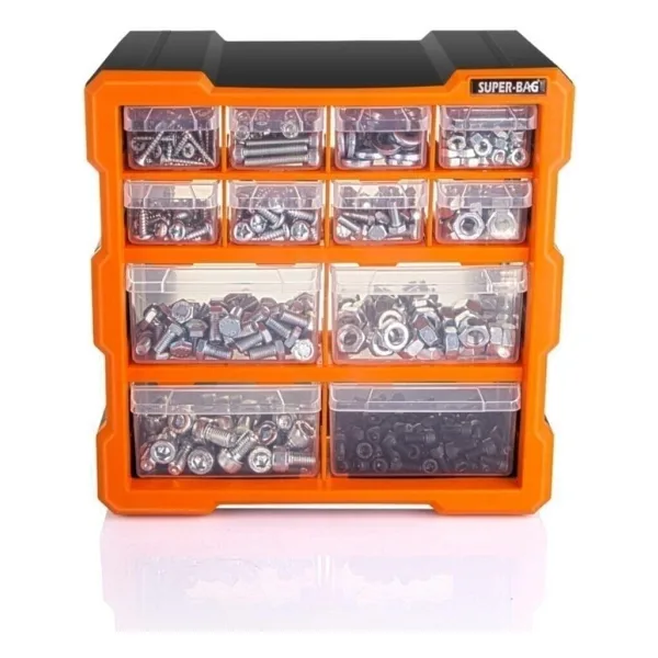 La Push Concept Süper Bag Mono Blok Çekmece Seti 12'li Hobby Organizer Seti Monoblok Çekmece Takı Vida Dübel Kutusu