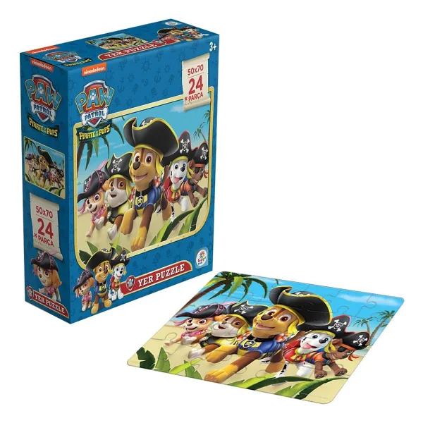 Laço Kids Paw Patrol Pirate Pups 24 Parça Yer Puzzle PW7934